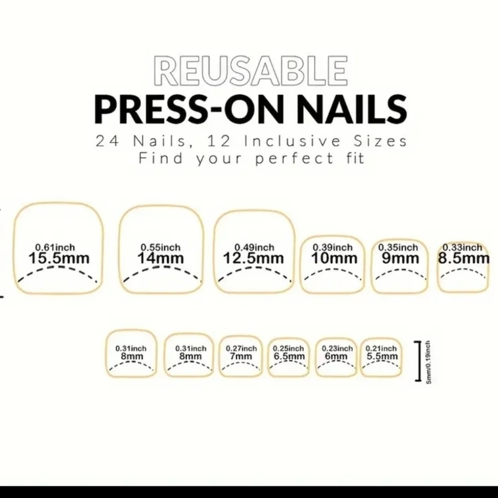 24 Pieces Fake Toe press on nails